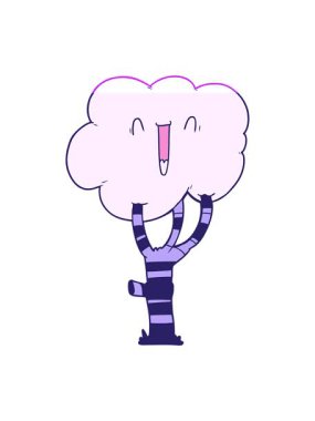 Çizgi film gülme ağacının animasyonunu aç.