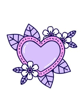 Botanik kalbin neon ışık efektleri