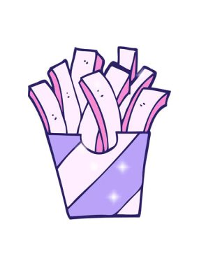 Çizgi film karikatür kızartmalarının ışıltılı etkisi