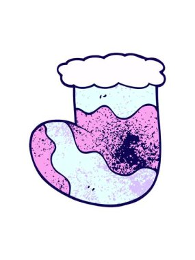 Yılbaşı çorabının neon ışık efekti canlandırması