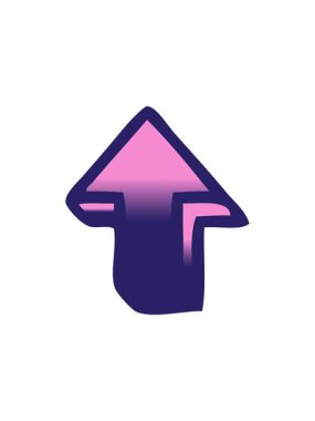 Bir okun gölgelendirilmiş çizgi filminde dönen hareket animasyonu