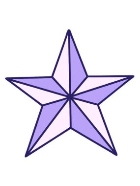 Bir yıldız çiziminin ikonik dövme tarzının hareketli animasyonunu oynat