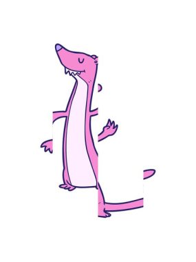 Çizgi film sansarının bölünen hareketi.