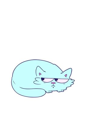 Çizgi film karakteri şüpheli kediyi canlandırıyor.