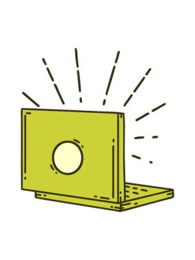 Geleneksel dövme tipi dizüstü bilgisayarın renk animasyonu değişiyor