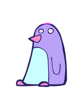 power up animation of cartoon penguin illustration