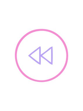 Dikkat çekici geri sarma sembolü canlandırması