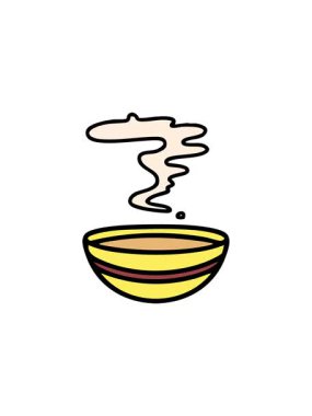 Japon miso çorbasının buharda pişmiş halinin yıldız patlaması etkisi animasyonu