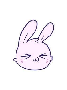 Tavşan suratlı çizgi filmin dönen hareketi