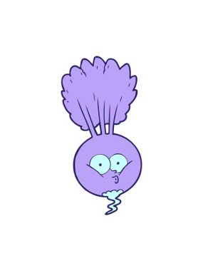 spinning motion animation of cartoon illustration vegetable