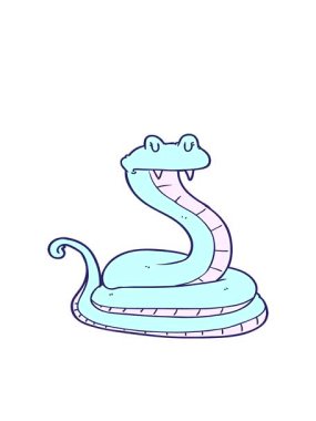 bobbing motion animation of snake illustration