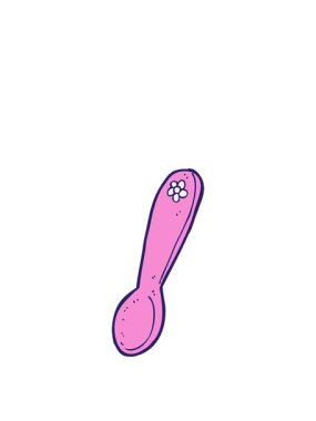 stretching up animation of cartoon spoon