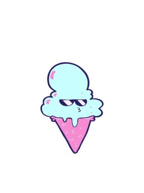 karikatür serin dondurmanın hareketli animasyonu