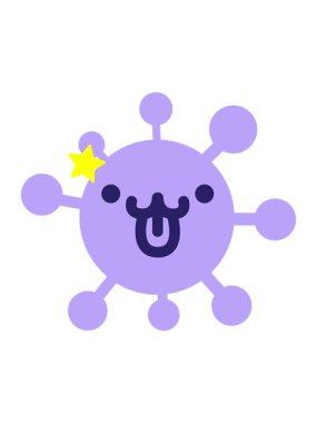 Parlayan yıldızlar basit mutlu evcil hayvan virüsünün animasyonunu etkiler.