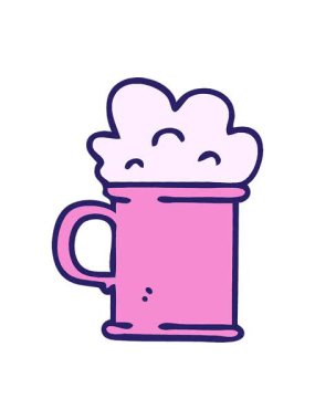 bob and pause animation of comic book style quirky cartoon tankard of beer