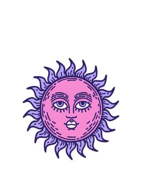 Yüzü olan güneş dövmesinin animasyonunu genişletiyor