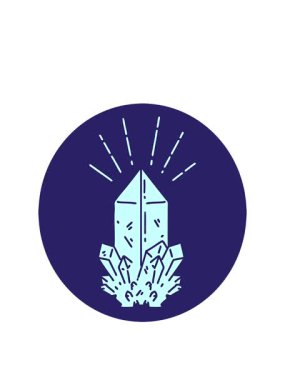 Dövme stili kuvars kristalinin animasyonunu büyütüyor