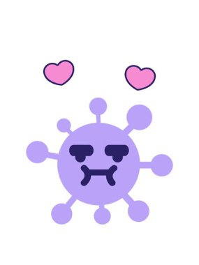 Sinirli virüs çizgi filminin dönen kalp animasyonu