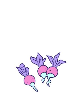 Karikatür karikatür pancar bitkilerinin canlanması ve yüzdürülmesi