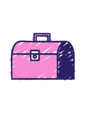 Bir Araç Kutusu Tebeşir Çiziminin basınçlı canlandırması