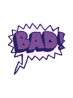 El yazısıyla çizilmiş çizgi roman konuşma balonu çizgi filminin animasyonunu salla ve duraklat Kötü sembol