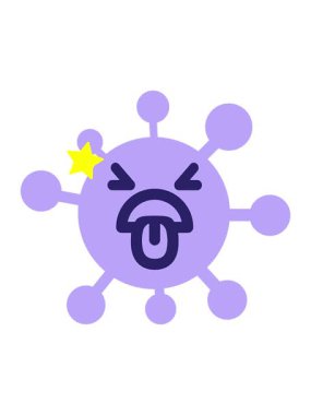 Parıldayan yıldızlar kızgın virüs dizaynının animasyonunu etkiler