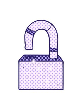 Çizgi film asma kilidinin parlatıcı etkisi