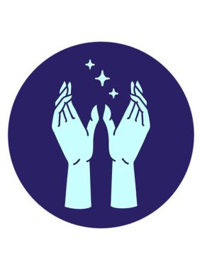 Ulaşan ellerin görüntüsünün ışık efekti