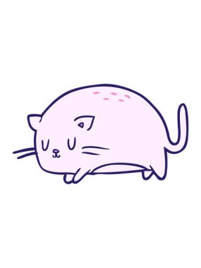 jiggle and pause animation of a cute cartoon cat