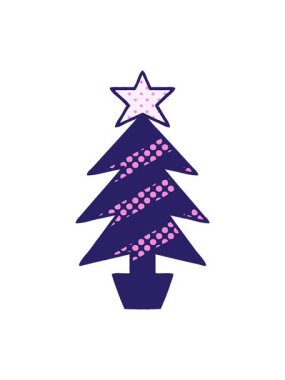 Bir Noel ağacının çizgi filminin hareketli animasyonu