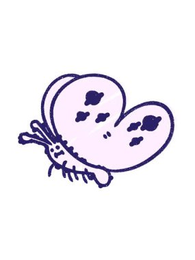 Kelebek Tebeşir Çiziminin hareketli animasyonunu oynat