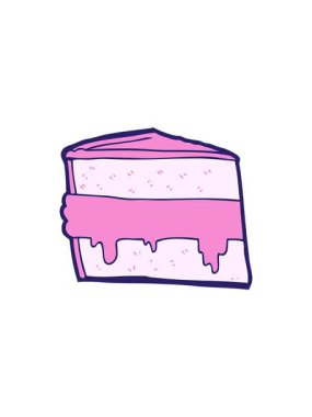 Dikkat çekici çizgi film pasta tasarımı animasyonu