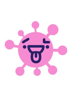 Kafası karışmış mutlu virüsün hareketli animasyonu