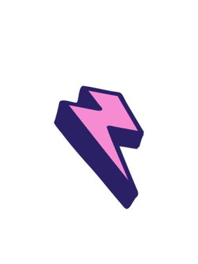 Dövme stili bir yıldırımın hareketli animasyonu