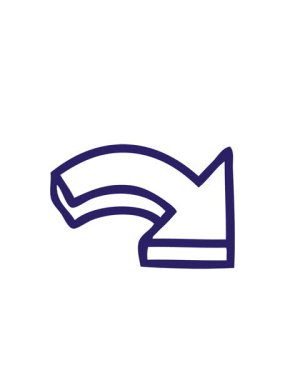 Yanıp sönen radyal çizgiler yönlü bir okun çizgi çiziminin canlandırması