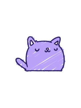 starburst effect animation of the Cat Chalk Drawing