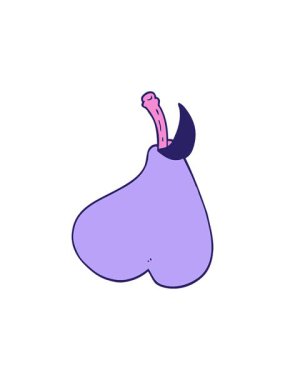 karikatür karikatür sağlıklı armudun yıldız patlaması etkisi animasyonu