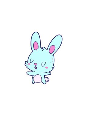 Bir tavşanın çizgi film görüntüsünün yıldız patlaması etkisi