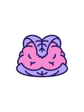 Yaprak ambalajlı Japon geleneksel mochi 'sinin radyoaktif parlak animasyonu