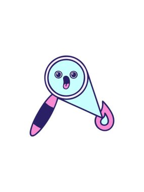 Büyüteç bir karikatürün radyoaktif parlayan animasyonu