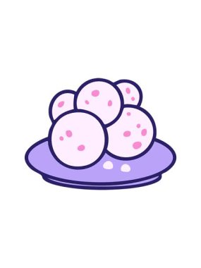 Tabakta Pao de queijo Brezilya peynirli ekmeğin hareketli animasyonu