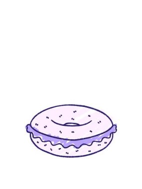 Bagel Tebeşir Çiziminin zıplama hareketi animasyonu