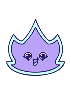 pixelize effect animation of a cartoon of a fire design