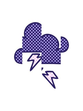 Bir fırtına bulutunun karikatürünü bölme hareketi