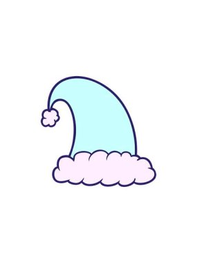 Bir karikatür Noel şapkasının hareketli animasyonu