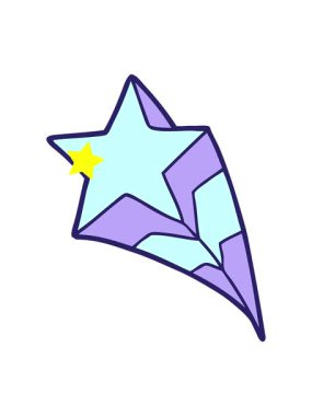 Parlayan yıldızlar kayan yıldızın animasyonunu etkiler.