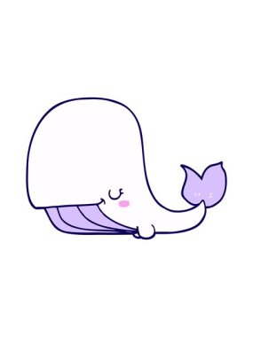 Bir balinanın neon ışık efekti animasyonu