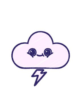 Şimşek Bulutu Tebeşir Çiziminin yanıp sönen radyal çizgileri