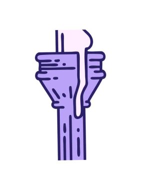 Bir şamdanın ikonik dövme şeklindeki görüntüsünün hareketli animasyonu