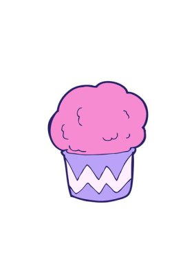 Yanıp sönen radyal çizgiler bir kekin animasyonu